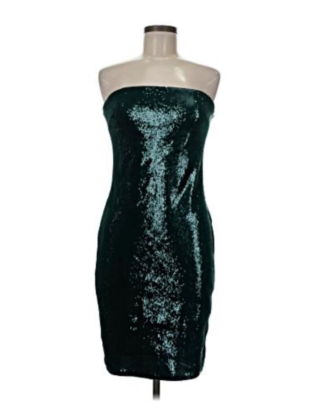 Green sequin express dress small